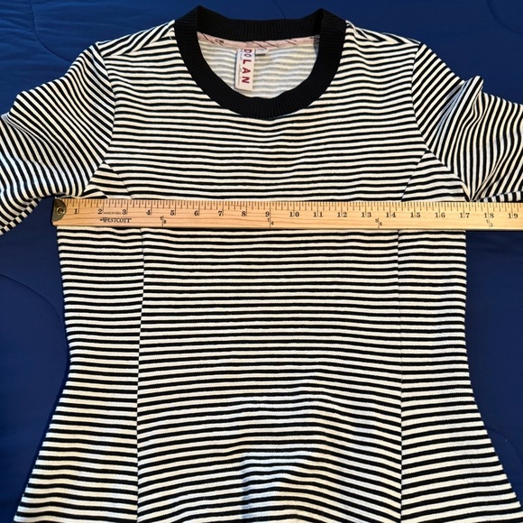 Dolan Anthropologie Black and White Striped Mini Dress, Size S - Picture 6 of 9